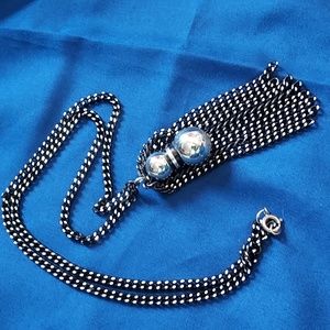 Two toned tassel necklace